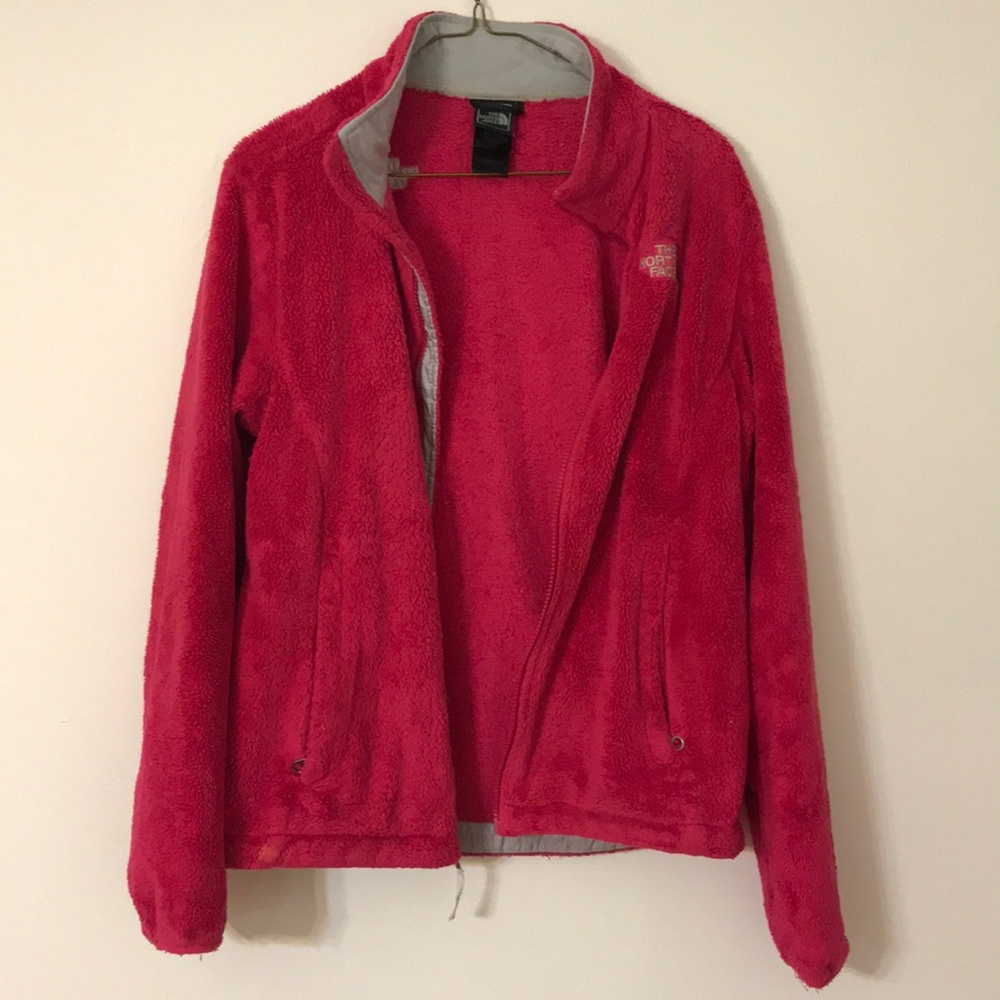 Bright pink North Face